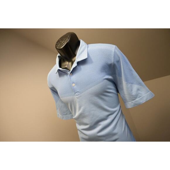 Puma Golf Polo DryCell Blues Short Sleeve Stretch Golf Shirt Mens Size Large - Picture 2 of 9